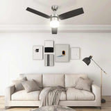 Ventilateur de plafond Vidaxl avec télécommande de lampe 108 cm brun foncé
