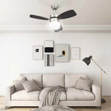 Ventilateur de plafond Vidaxl avec télécommande de lampe 76 cm brun foncé