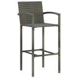 Vidaxl barkrukken 4 st poly rattan grijs