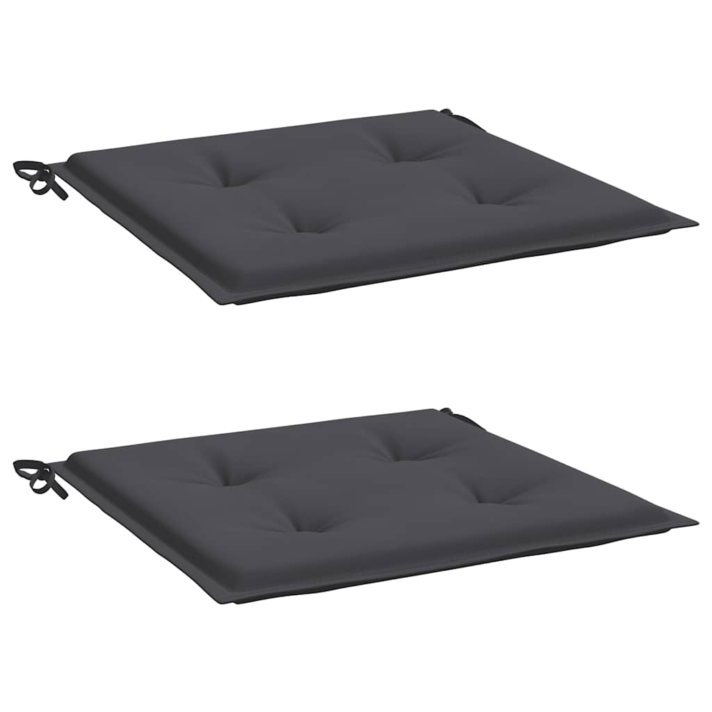 Coussins de chaise de jardin vidaxl 2 pcs 40x40x4 cm Oxford tissu anthracite -colored