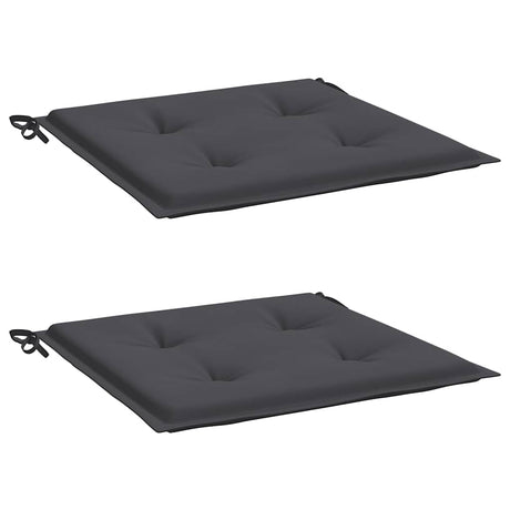 Coussins de chaise de jardin vidaxl 2 pcs 40x40x4 cm Oxford tissu anthracite -colored