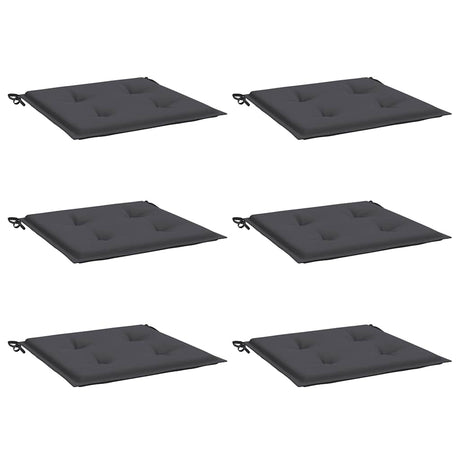 Coussins de chaise de jardin vidaxl 6 pcs 40x40x4 cm Oxford tissu anthracite -colored