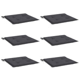 Coussins de chaise de jardin vidaxl 6 pcs 40x40x3 cm Oxford tissu anthracite -colored