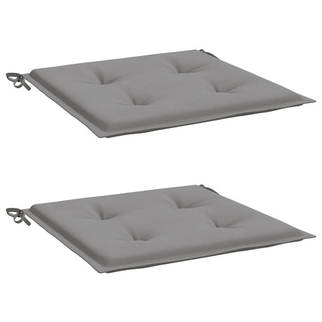 Coussins de chaise de jardin vidaxl 2 pcs 40x40x4 cm oxford tissu gris