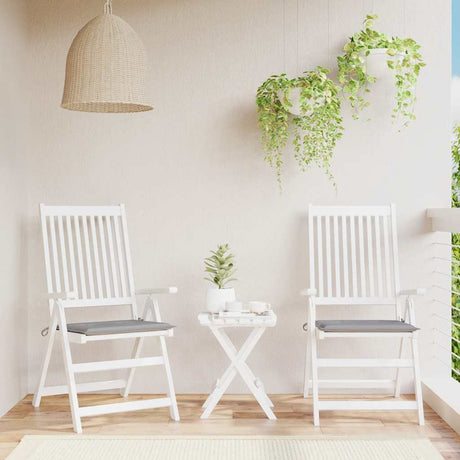 Coussins de chaise de jardin vidaxl 2 pcs 40x40x4 cm oxford tissu gris