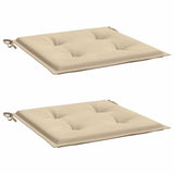 Coussins de chaise de jardin vidaxl 2 pcs 40x40x4 cm en tissu oxford beige
