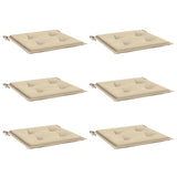 Vidaxl tuinstoelkussens 6 st 40x40x3 cm oxford stof beige