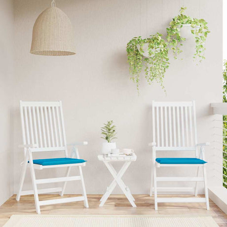 Coussins de chaise de jardin vidaxl 2 st 40x40x3 cm oxford tissu bleu