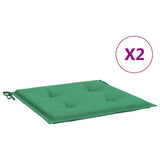 Vidaxl Garden Chair Cushions 2 ST 40X40X3 CM Oxford Fabric vert