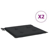 Vidaxl Garden Chair Cushions 2 ST 40X40X4 CM OXFORD TAST NOIR