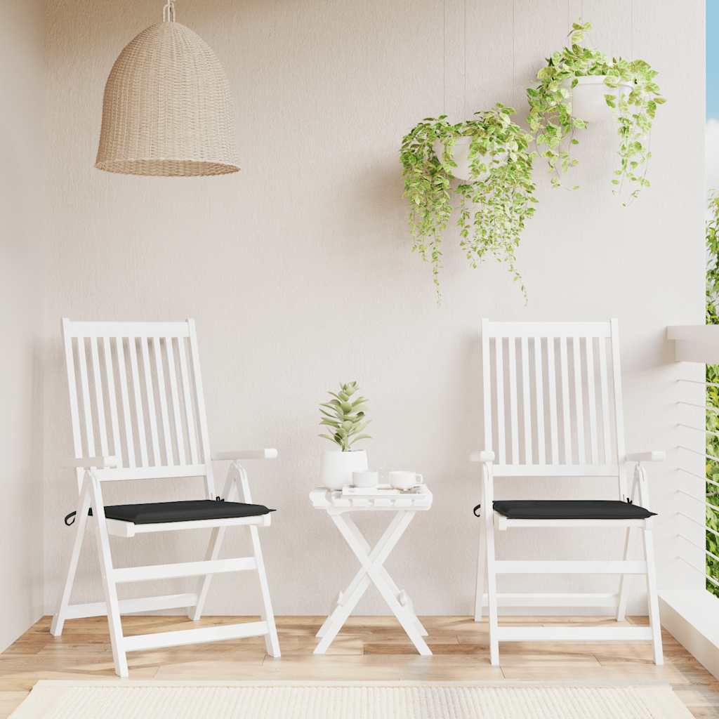 Vidaxl Garden Chair Cushions 2 ST 40X40X4 CM OXFORD TAST NOIR