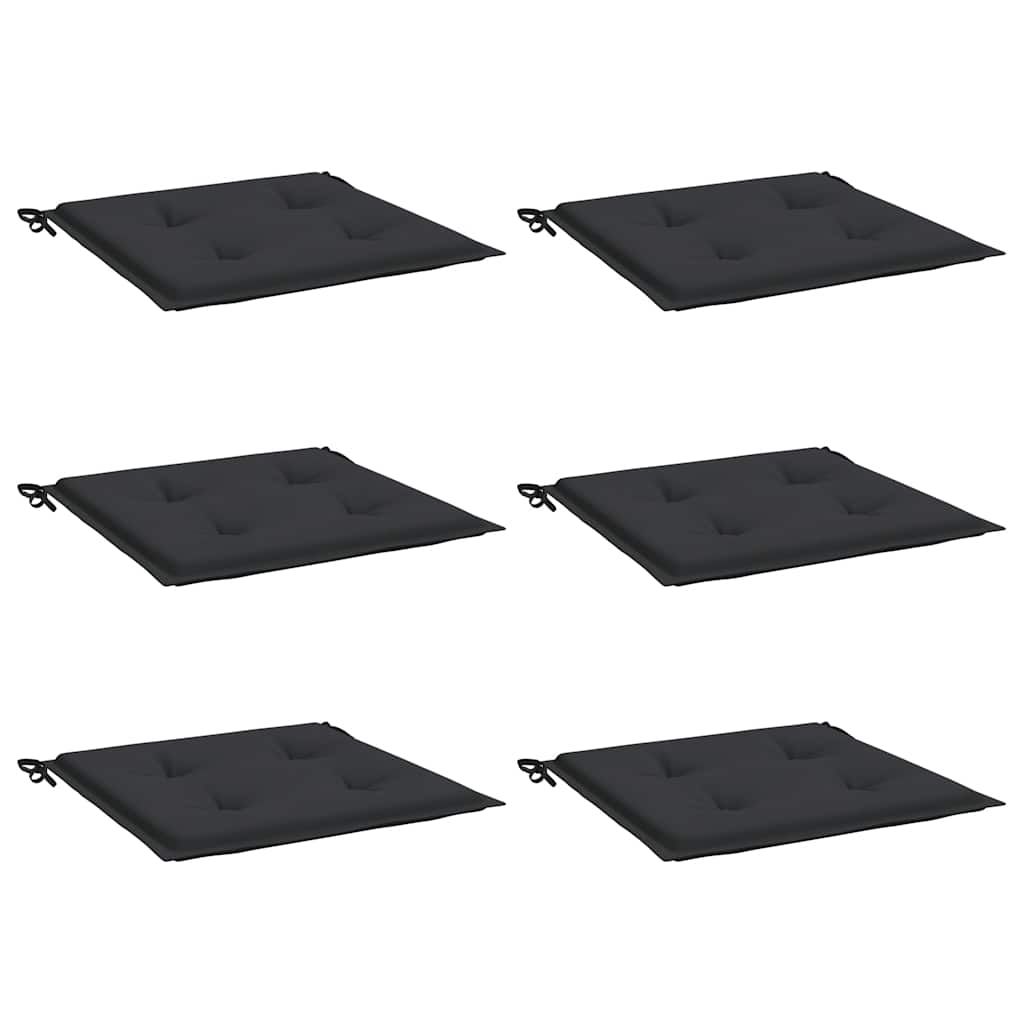Coussins de chaise de jardin vidaxl 6 ST 40x40x4 cm Oxford tissu noir