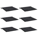 Coussins de chaise de jardin vidaxl 6 ST 40x40x4 cm Oxford tissu noir