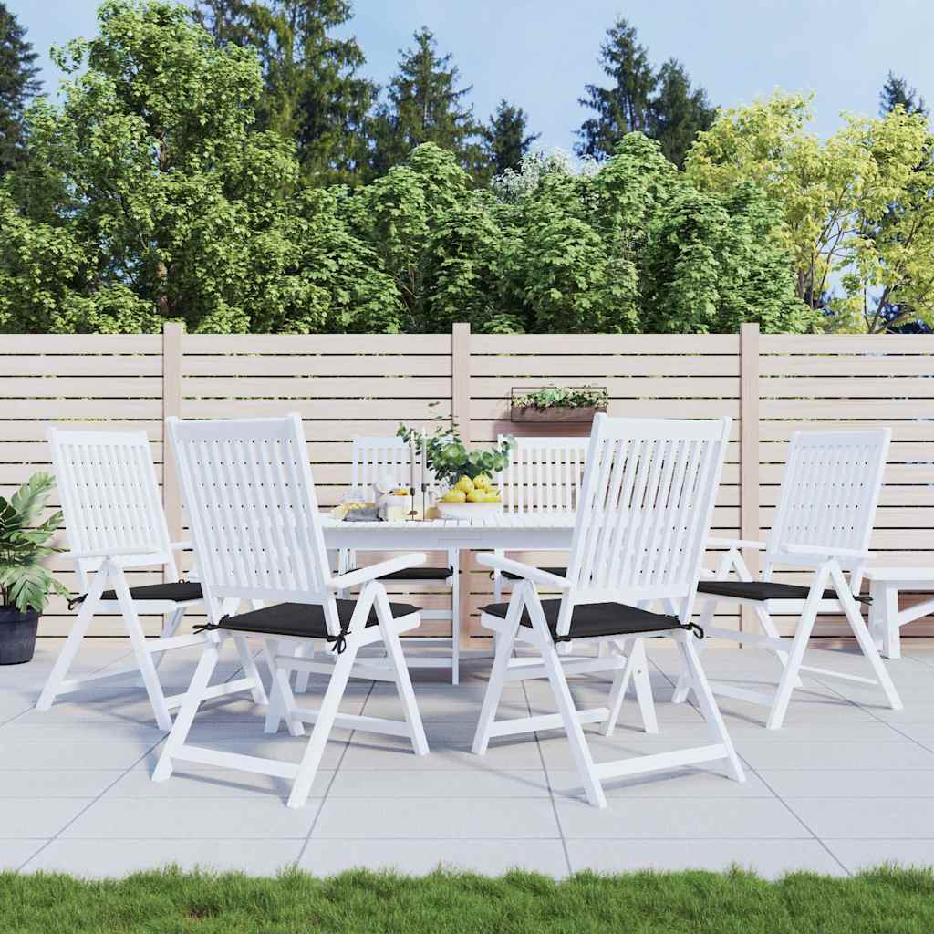 Coussins de chaise de jardin vidaxl 6 ST 40x40x4 cm Oxford tissu noir