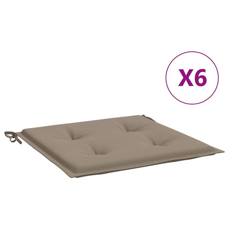 Vidaxl Garden Chair Cushions 6 PCS 40X40X4 CM OXFORD Fabric Taupe