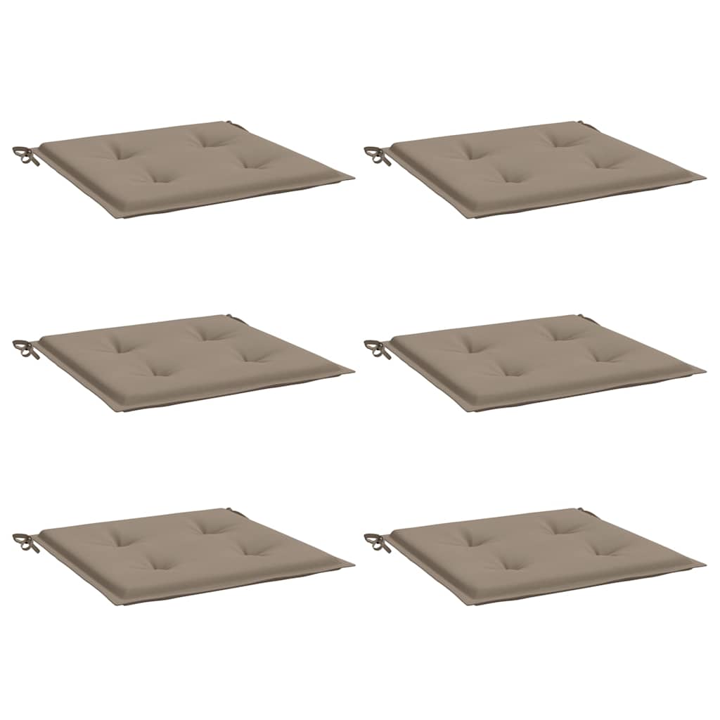 Vidaxl Garden Chair Cushions 6 PCS 40X40X4 CM OXFORD Fabric Taupe