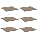 Vidaxl Garden Chair Cushions 6 PCS 40X40X4 CM OXFORD Fabric Taupe