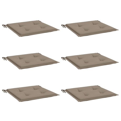 Vidaxl Garden Chair Cushions 6 PCS 40X40X4 CM OXFORD Fabric Taupe