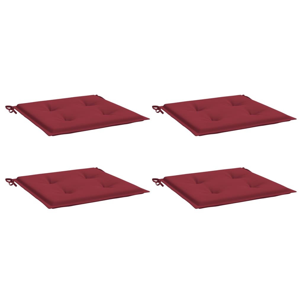 Vidaxl Garden chair cushions 4 pcs 40x40x3 cm Oxford fabric wine red