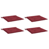 Vidaxl Garden chair cushions 4 pcs 40x40x3 cm Oxford fabric wine red