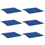 Coussins de chaise de jardin vidaxl 6 pcs 40x40x4 cm oxford tissu royal bleu