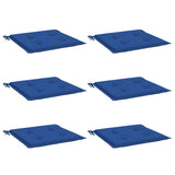 Coussins de chaise de jardin vidaxl 6 pcs 40x40x3 cm oxford tissu royal bleu