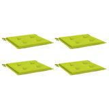 Coussins de chaise de jardin vidaxl 4 pcs 40x40x3 cm tissu oxford vert brillant