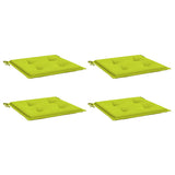 Coussins de chaise de jardin vidaxl 4 pcs 40x40x4 cm tissu oxford vert brillant