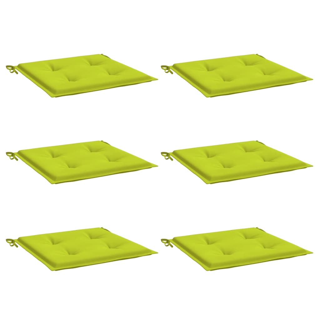 Vidaxl Garden chair cushions 6 pcs 40x40x3 cm Oxford fabric bright green