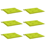 Vidaxl Garden chair cushions 6 pcs 40x40x3 cm Oxford fabric bright green