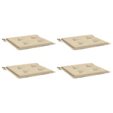 Coussins de chaise de jardin vidaxl 4 st 50x50x4 cm oxford tissu beige