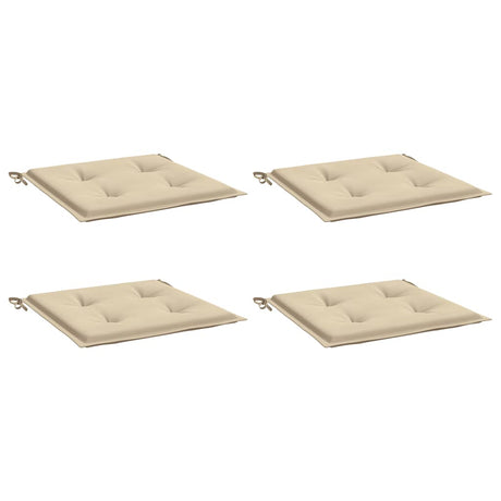 Coussins de chaise de jardin vidaxl 4 st 50x50x4 cm oxford tissu beige