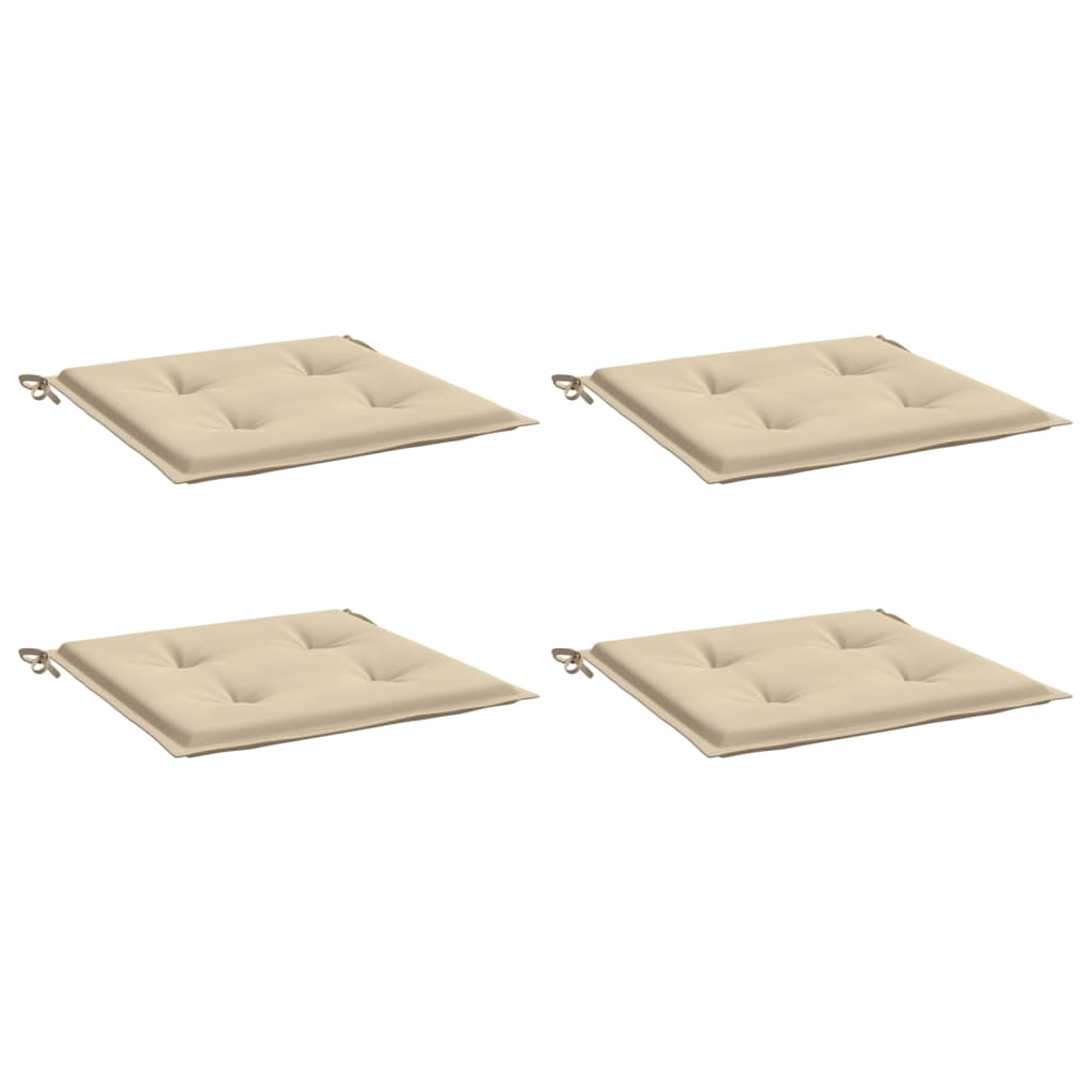 Cojines de silla de jardín Vidaxl 4 st 50x50x3 cm Oxford Fabric beige