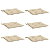 Coussins de chaise de jardin vidaxl 6 st 50x50x4 cm oxford tissu beige