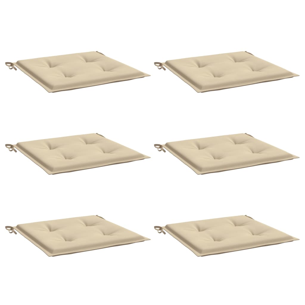 Vidaxl Garden chair cushions 6 st 50x50x3 cm Oxford fabric beige