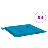 Coussins de chaise de jardin vidaxl 4 st 50x50x3 cm oxford tissu bleu