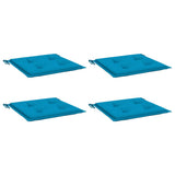 Coussins de chaise de jardin vidaxl 4 st 50x50x3 cm oxford tissu bleu