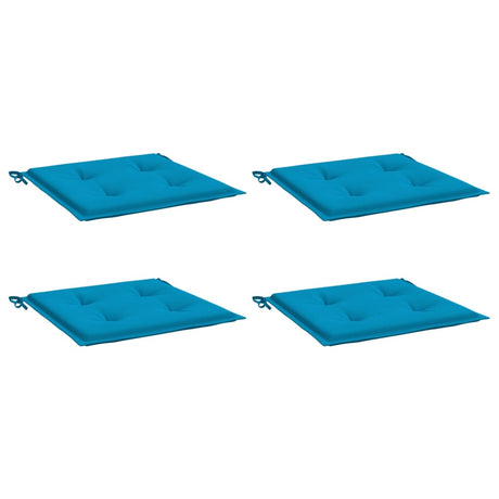 Coussins de chaise de jardin vidaxl 4 st 50x50x3 cm oxford tissu bleu