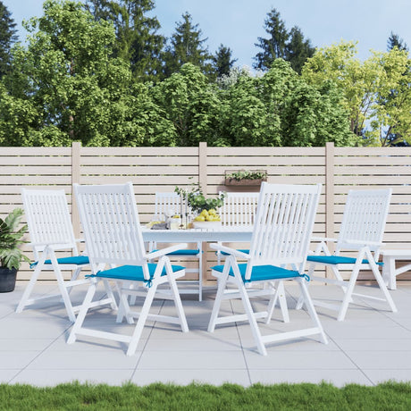 Coussins de chaise de jardin vidaxl 6 st 50x50x3 cm oxford tissu bleu