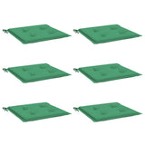Coussins de chaise de jardin vidaxl 6 ST 50x50x3 cm Oxford tissu vert