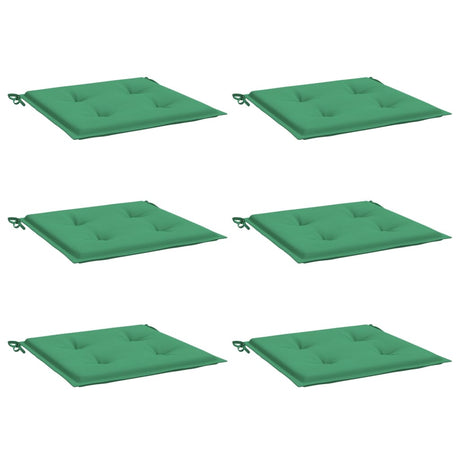 Coussins de chaise de jardin vidaxl 6 ST 50x50x3 cm Oxford tissu vert