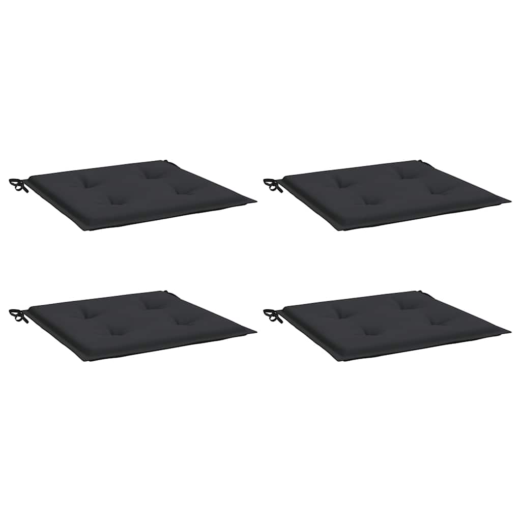 Coussins de chaise de jardin vidaxl 4 ST 50x50x4 cm Oxford tissu noir