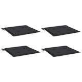 Cojines de silla de jardín Vidaxl 4 st 50x50x3 cm oxford tela negro