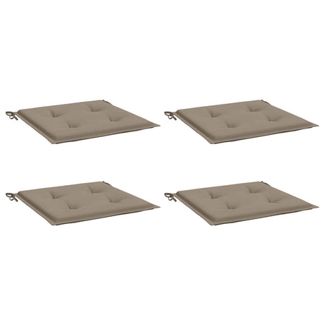 Coussins de chaise de jardin vidaxl 4 st 50x50x4 cm oxford tissu taupe
