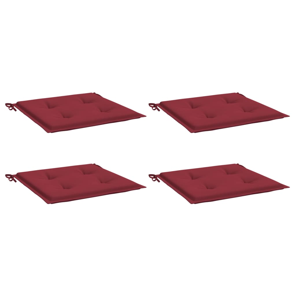 Vidaxl Garden krzesło Poduszki 4 St 50x50x3 Cm Oxford Fabric Wine Red