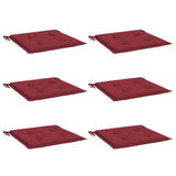 Vidaxl Garden chair cushions 6 st 50x50x3 cm Oxford fabric wine red