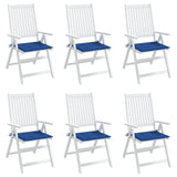 Vidaxx coussins de chaise de jardin 6 pcs 50x50x4 cm tissu oxford bleu royal