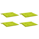 Coussins de chaise de jardin vidaxl 4 st 50x50x3 cm tissu oxford vert vif