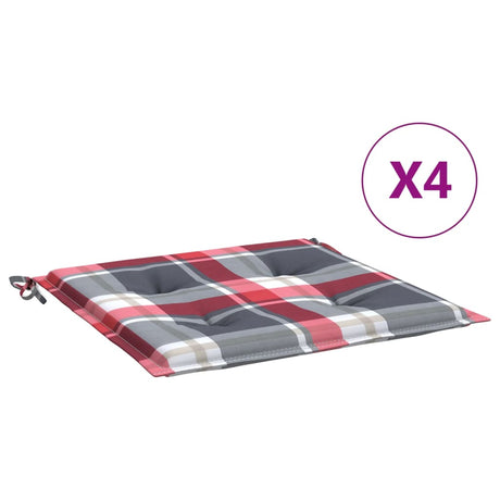 Coussins de chaise de jardin vidaxl 4 ST 50x50x3 cm Oxford tissu diamant motif rouge