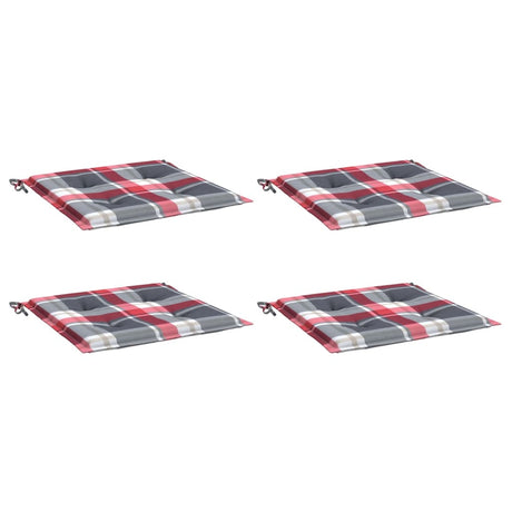 Coussins de chaise de jardin vidaxl 4 ST 50x50x3 cm Oxford tissu diamant motif rouge